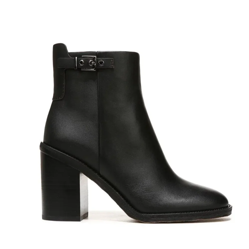 Franco Sarto Women's Rivet Block Heel Ankle Boot_11